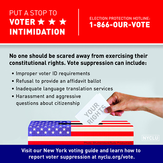 voter intimidation graphic