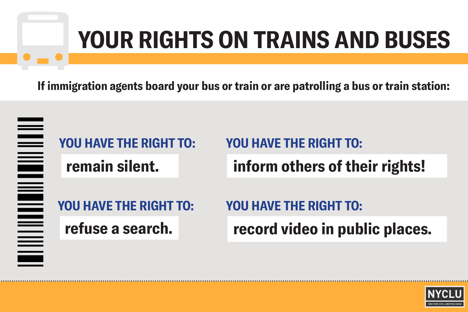 Know Your Rights on Trains and Buses