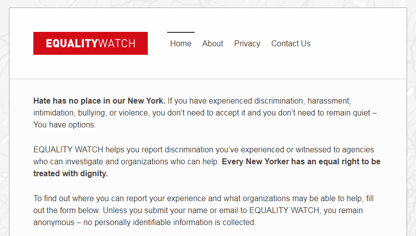 equality watch ny