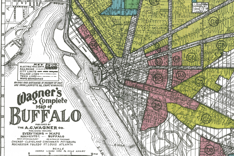 Illustration of a map of Buffalo from